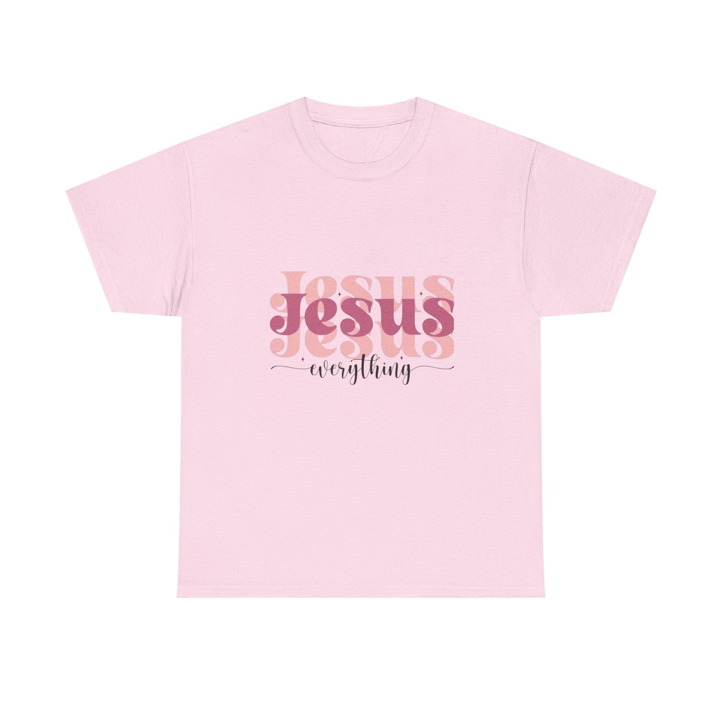 Faith-Inspired Unisex Heavy Cotton Tee – 'Jesus is Everything'