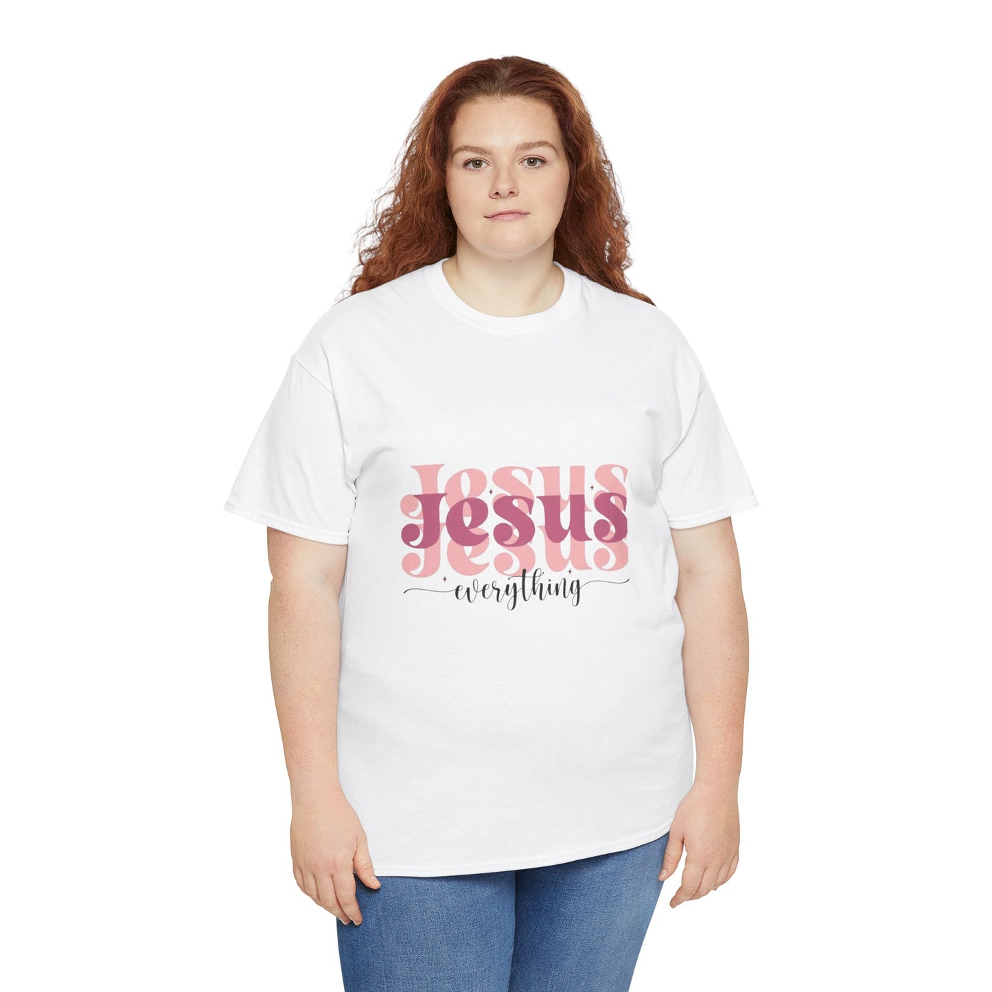 Faith-Inspired Unisex Heavy Cotton Tee – 'Jesus is Everything'
