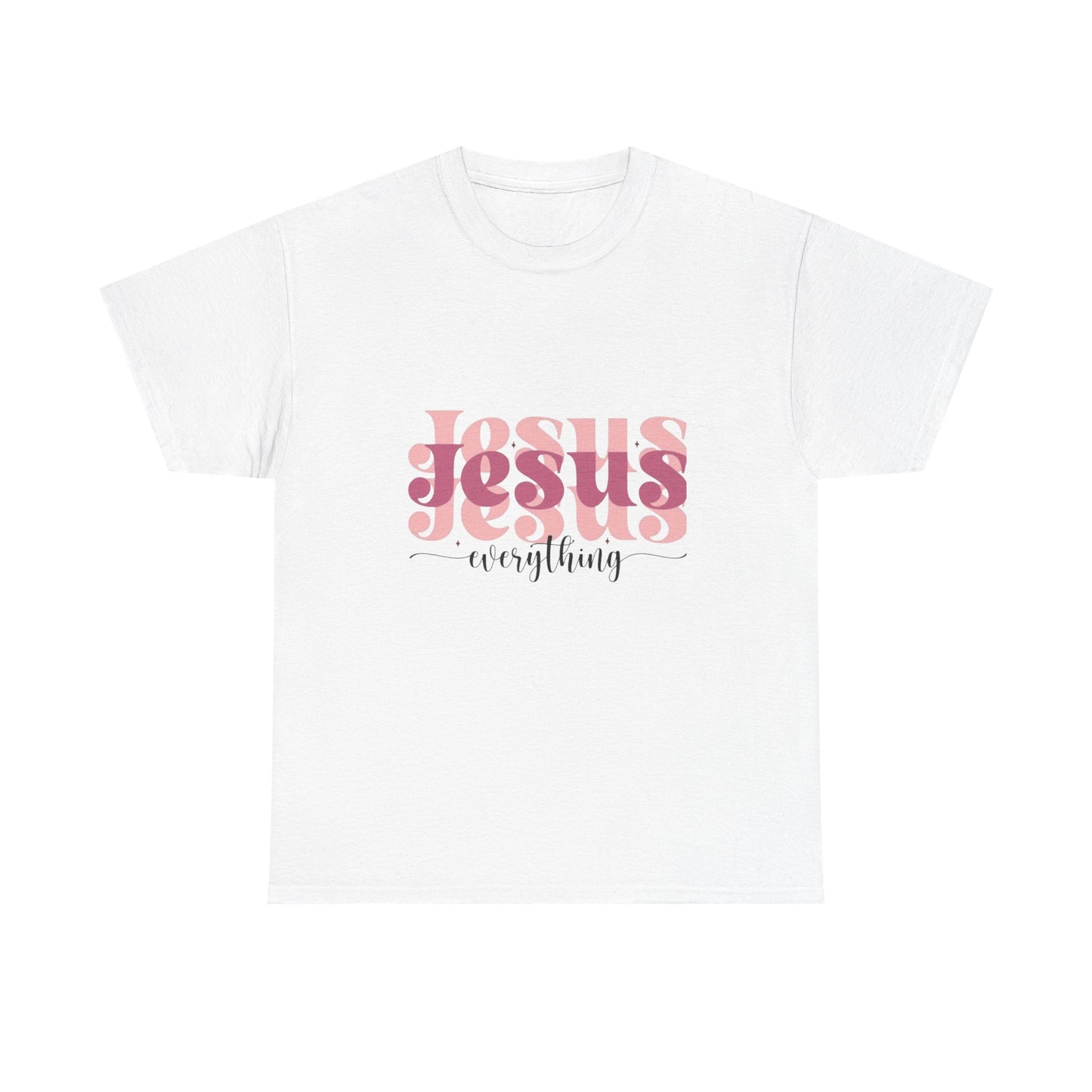 Faith-Inspired Unisex Heavy Cotton Tee – 'Jesus is Everything'