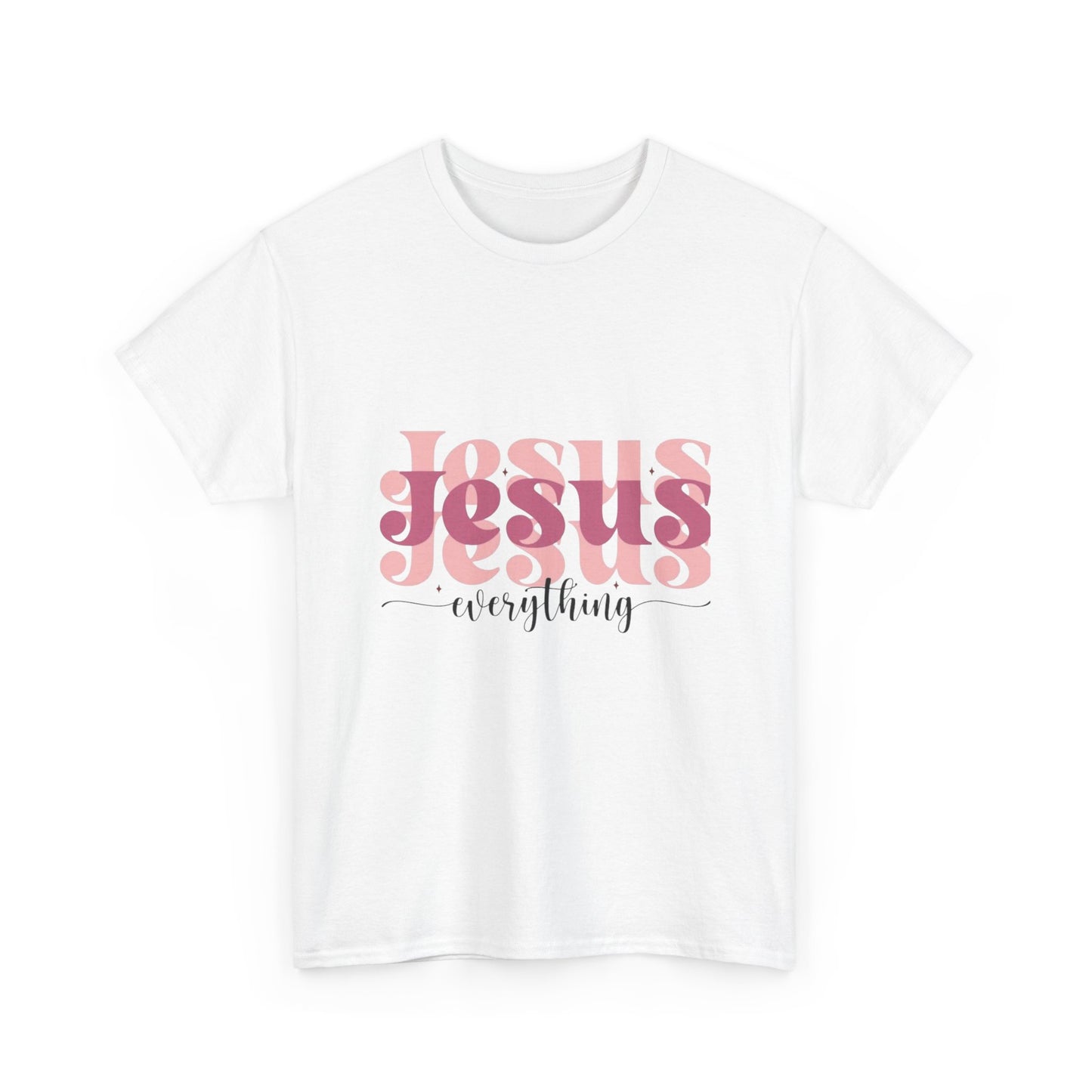 Faith-Inspired Unisex Heavy Cotton Tee – 'Jesus is Everything'