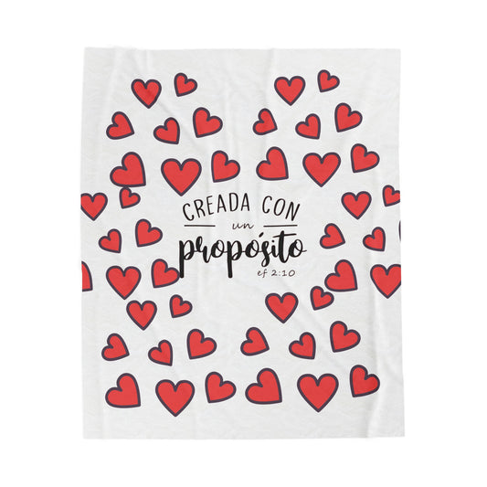 Cozy Heart Print Velveteen Plush Blanket - Perfect for Gifts & Home Decor
